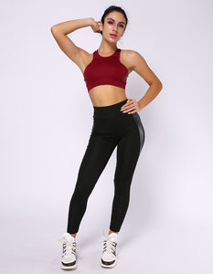 Women Black Heart Leather Leggings - ActiveFitWear