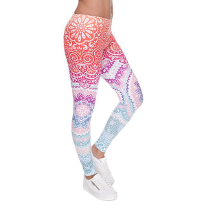 Round Ombre Printing leggins - ActiveFitWear